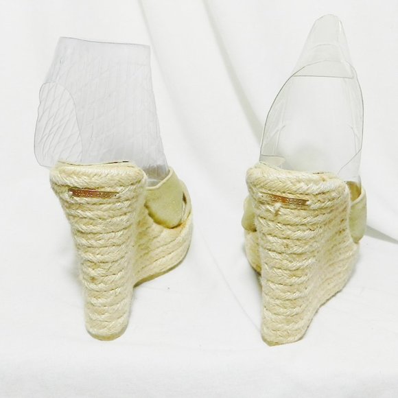 Jimmy Choo Shimmery Espadrille Slides Eu 39 - Picture 3 of 9